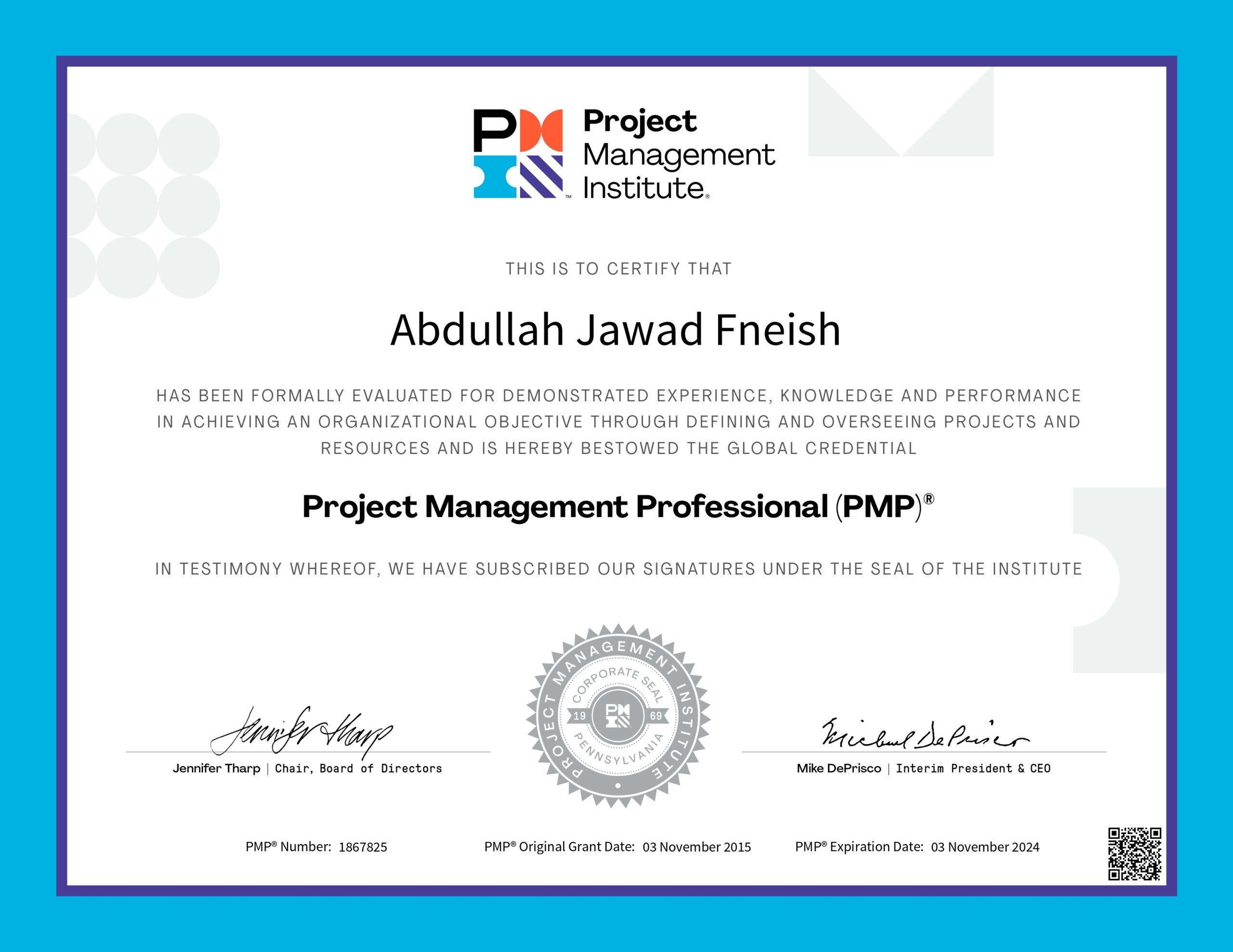 PMI Certification PMP