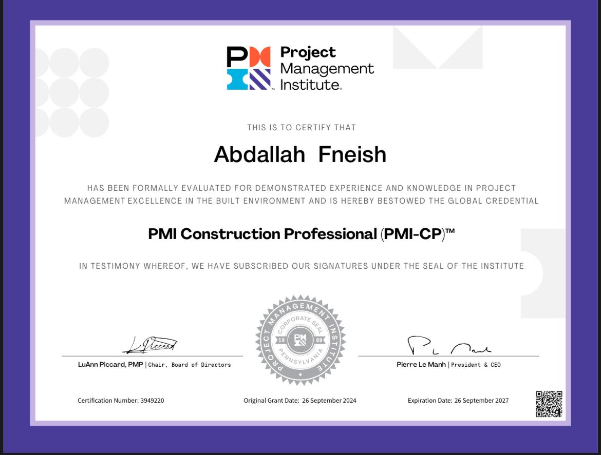 PMI Certification (PMI-CP)